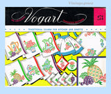 1940s Vintage Vogart Embroidery Transfer 273 Uncut Fruit Tea Towel Kitchen Set
