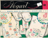 1950s Vintage Vogart Embroidery Transfer 604 Uncut Kitties and Topiary  Motifs