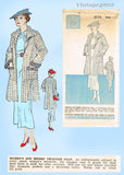 Woman's World 5771: 1930s Uncut Misses Swagger Coat 32B Vintage Sewing Pattern