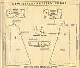 1940s Vintage Mail Order Sewing Pattern 2114 Easy Misses House Dress Size 12 30B - Vintage4me2