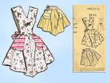 1950s Vintage Fashion Service Sewing Pattern 2923 Misses Full Bib Apron Sz 32-34 B