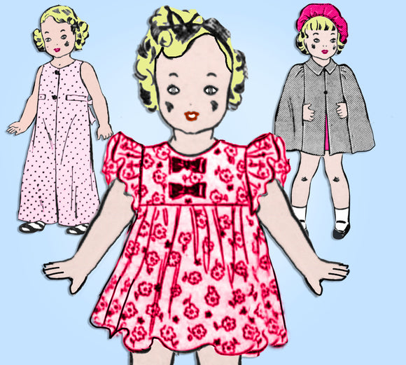 Anne Adams 4070: 1930s Uncut 24 Inch Doll Clothes Set Vintage Sewing Pattern - Vintage4me2