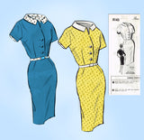 1960s Vintage Mail Order Sewing Pattern 8145 Uncut Womens Slender Dress Sz 36 B - Vintage4me2
