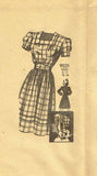 1940s Vintage Marian Martin Sewing Pattern 9031 Misses WWII Dress Hat Sz 16 34B - Vintage4me2