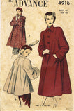 1940s Vintage Advance Sewing Pattern 4916 Plus Size Swingback Coat Size 40 Bust - Vintage4me2