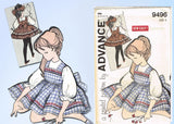 1960s Vintage Advance Sewing Pattern 9496 Uncut Toddler Girls Dress Size 6