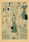 Digital Download Advance Fashion Flyer July 1939 Small Sewing Pattern Catalog