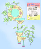 1960s Aunt Martha's Embroidery Transfer 3585 Uncut Dish Tea Towel Motifs