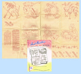 1960s Aunt Martha's Embroidery Transfer 3585 Uncut Dish Tea Towel Motifs