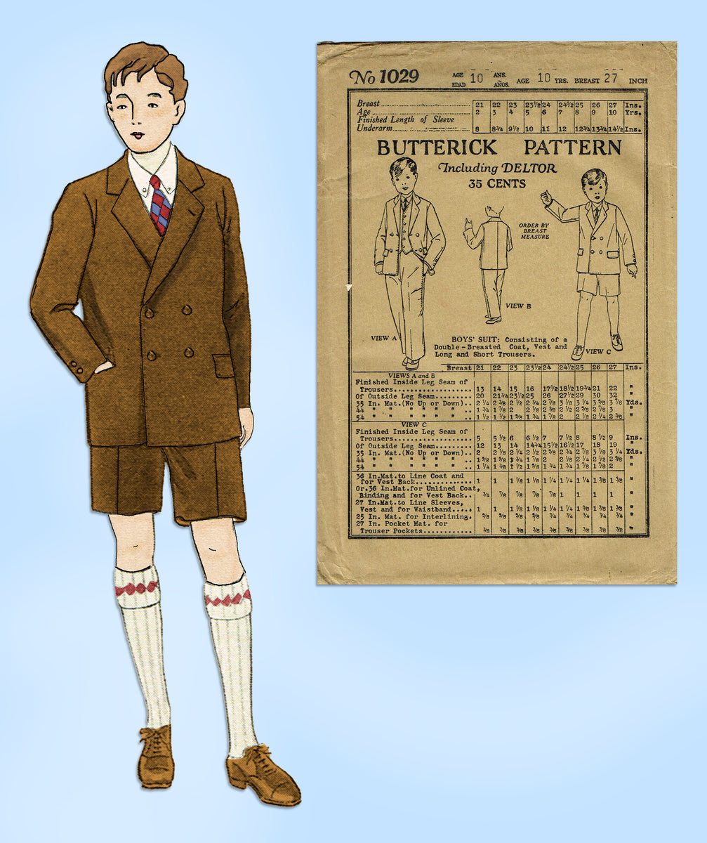 Butterick 2698: 1920s Uncut Boys Sun Suit Sz 4 Vintage Sewing