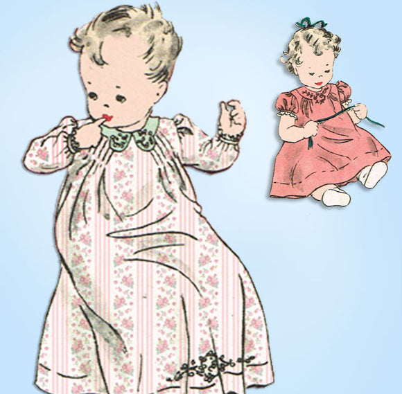 1940s Original Vintage Butterick Sewing Pattern 1778 Sweet Infants Layette Set  - Vintage4me2