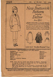 Butterick 2169: 1920s Rare Uncut Toddler Girls Coat Sz 2 Vintage Sewing Pattern