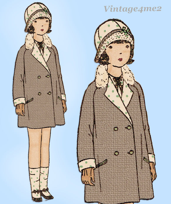 Butterick 2169: 1920s Rare Uncut Toddler Girls Coat Sz 2 Vintage Sewing Pattern