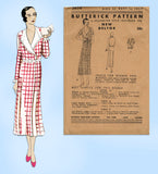 Butterick 3854: 1930s Uncut Misses Street Dress Size 34 B Vintage Sewing Pattern