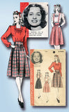 1940s Hollywood Starlet Sewing Pattern 792 Brenda Marshall Skirt & Blouse Sz 28B
