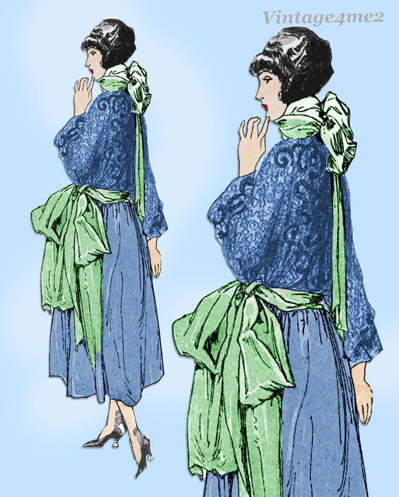 Ladies Home Journal 3148: 1920s Uncut Misses Dress 42 B Vintage Sewing Pattern