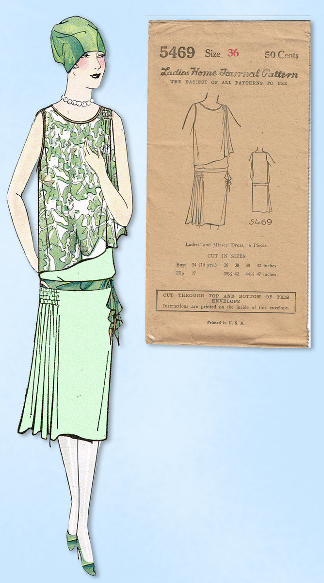 1920s Ladies Home Journal Sewing Pattern 5469 Flapper Cocktail Dress Vintage4me2 1920s Ladies Home Journal Sewing Pattern 5469 Flapper Cocktail Dress Vintage4me2
