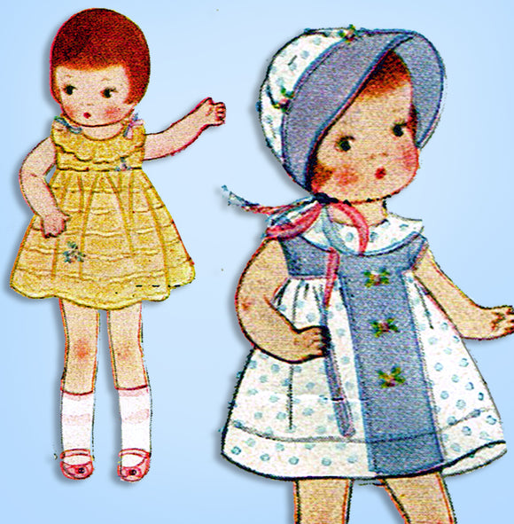 1920s Rare Original Vintage McCall Pattern 10 Cute 9in Patsyette Doll Clothes