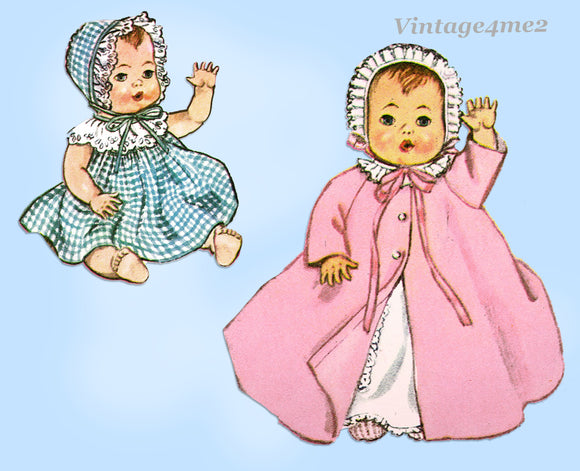1950s VTG McCalls Sewing Pattern 2261 Uncut Betsy Wetsy 15-17 Baby Doll Clothes