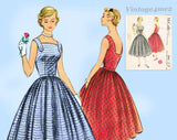 McCall 3264: 1950s Stunning Uncut Misses Sun Dress Sz 30B Vintage Sewing Pattern