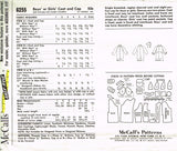 1960s Vintage MccCall's Sewing Pattern 6255 Sweet Baby Boys Coat & Cap Chart