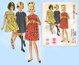 McCall 7141: 1960s Easy Little Girls Dress Size Medium Vintage Sewing Pattern