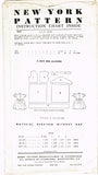 1950s Vintage New York Sewing Pattern 845 Sweet Uncut Baby Girls Dress Sz 6 mos