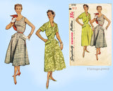Simplicity 4710: 1950s Misses Sun Dress & Topper Sz 36 B Vintage Sewing Pattern