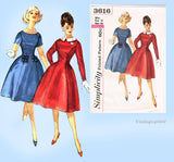 Simplicity 3616: 1950s Uncut Misses Party Dress Sz 38 B Vintage Sewing Pattern