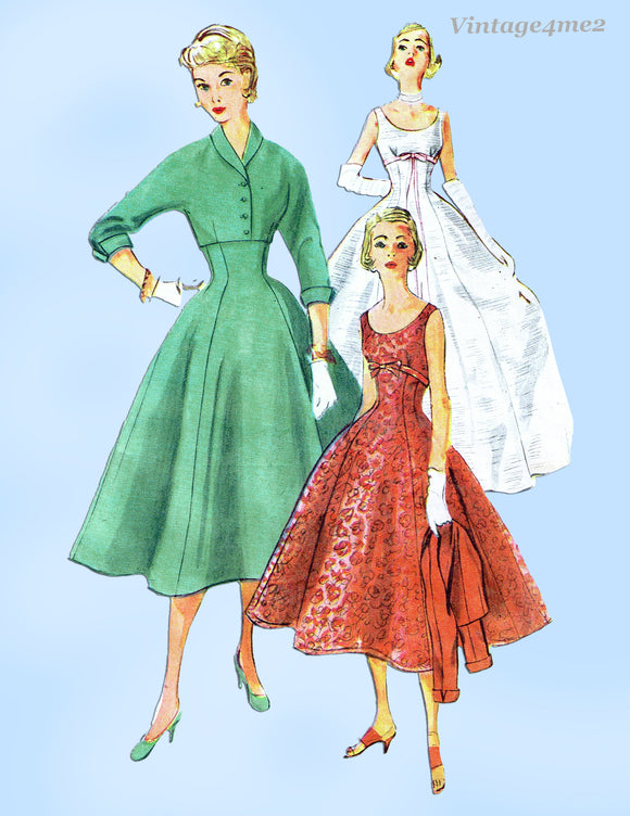 1950s Vintage Simplicity Sewing Pattern 4782 Uncut Misses Wedding Dress Sz 32 B