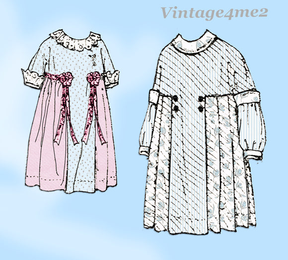 Standard 2369: 1920s Sweet Toddler Girls Dress Size 4 Vintage Sewing Pattern