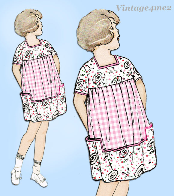 Standard 2731: 1920s Rare Uncut Toddler Girls Dress Sz 6 Vintage Sewing Pattern