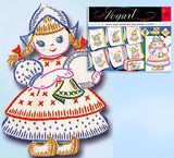 1950s VTG Vogart Embroidery Transfer 272 Little Dutch Girl DOW Tea Towels Uncut
