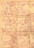 1940s Workbasket Embroidery Transfer #88 Uncut Farmer Couple Tea Towels & More