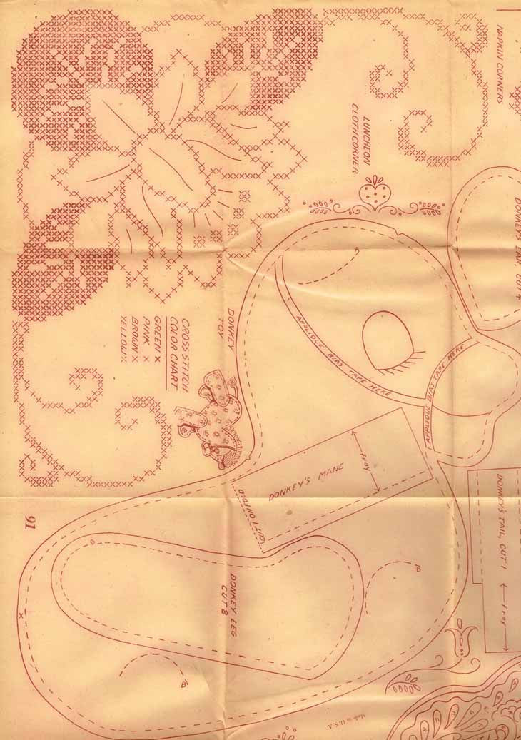 Embroidery Transfer Pattern #3841 Floppy-Eared Bunnies