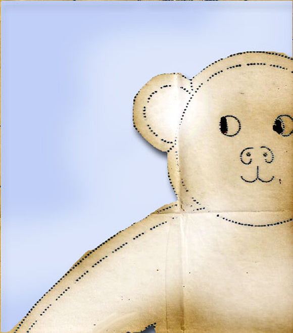 1930s Vintage Alice Brooks Transfer Pattern 5011 Uncut Teddy Bear Stuffed Animal