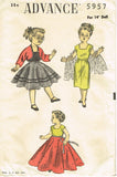 1950s Vintage Advance Sewing Pattern 5957 14 Inch Toni Doll Clothes Set