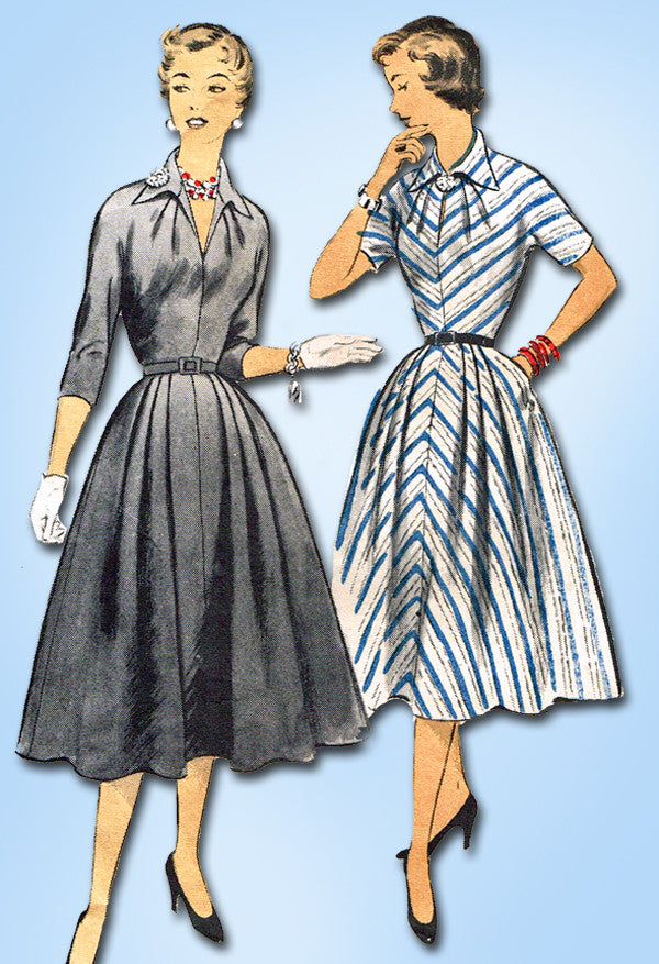 1950s Vintage Advance Sewing Pattern 6894 Misses Bias Cut Dress Size 1 –  Vintage4me2