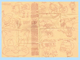 1960s VTG Aunt Martha's Embroidery Transfer 3124 Uncut Happy Kitten Tea Towels