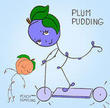 1960s Vintage Aunt Martha's Embroidery Transfer 3498 Uncut Punny Anthro Fruit  - Vintage4me2