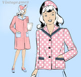 Butterick 1329: 1930s Uncut Teen Girls Coat & Hat Sz 15 Vintage Sewing Pattern
