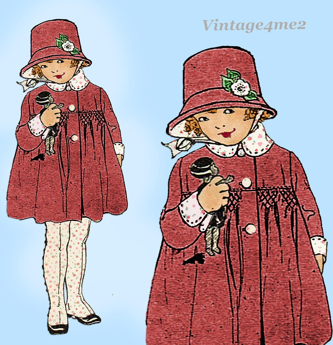 1920's Butterick Child's Double Breasted Coat Pattern - Chest 30