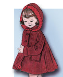 1950s Vintage Butterick Sewing Pattern Toddler Girls Hooded Coat Size 2 21B