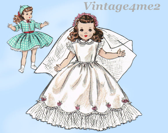 1950s Vintage Butterick Sewing Pattern 6759 Uncut 21 Inch Doll Clothes