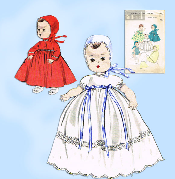 1950s Vintage Butterick Sewing Pattern 7970 Cute 20 Inch Baby Doll Clothes Set vintage4me2
