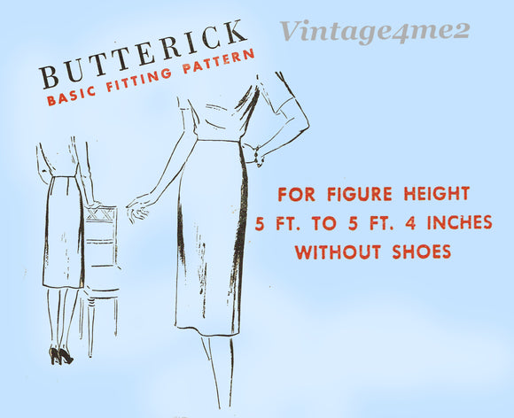 Butterick S-225: 1940s Vintage Uncut Misses Skirt 30W Basic Fitting Sewing Pattern
