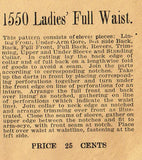 1899 Rare ORIG Victorian Shirt Waist Uncut Cosmpolitan Sewing Pattern 1550 34B - Vintage4me2