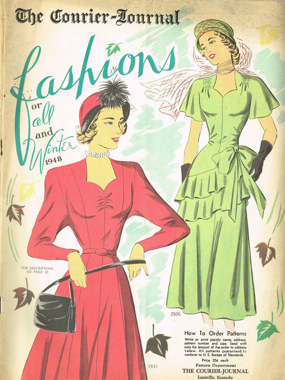 1940s Rare Fashion Service Mail Order Sewing Pattern 42 Page Catalog 1948