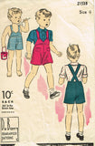 1930s Vintage Toddler Boys Shirt & Shorts Du Barry Sewing Pattern 2153 Size 4 - Vintage4me2