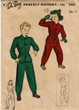 1940s Vintage Du Barry Sewing Pattern 5456 WWII Toddler Boys & Girls Snow Suit 4